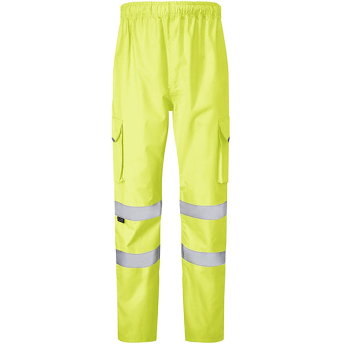Leo Workwear Appledore Yellow LTEC 3K Waterproof Hi Vis Trouser