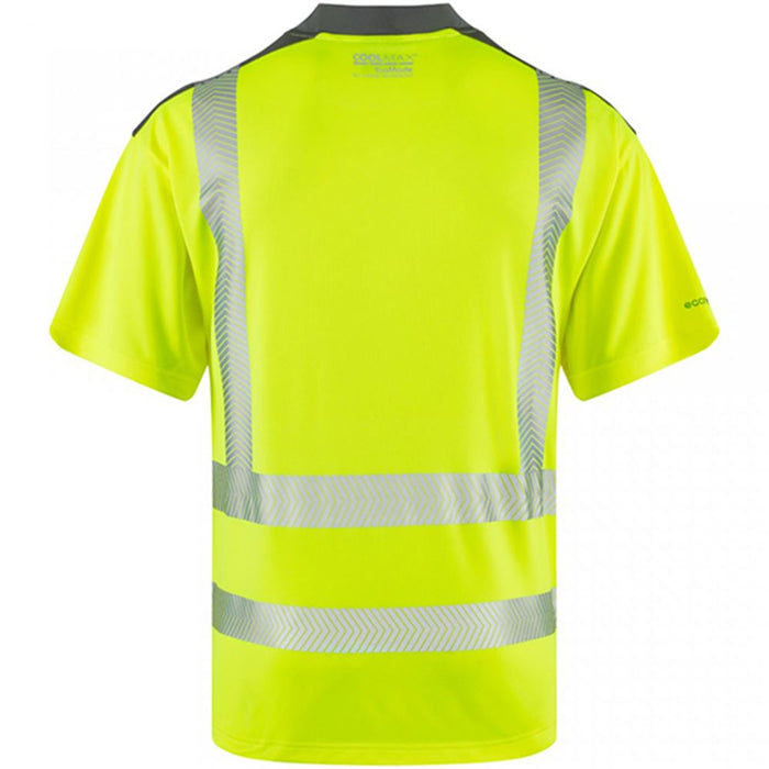 Leo Workwear Putsborough Yellow EcoViz Coolmax Performance Hi Vis T-Shirt
