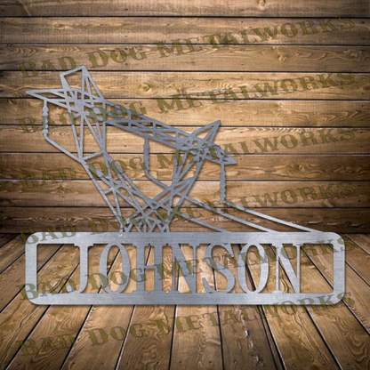 Lineman Side Transmission Tower Address Plaque - Dxf and Svg