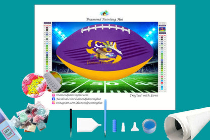 LSU Football Diamond Painting