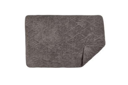 Smoke Gray / Quilted Tub Mat: 24" W x 36" L