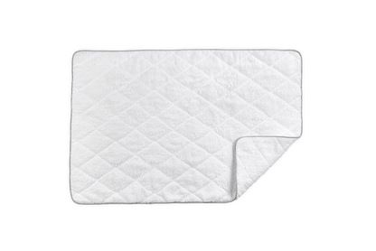 White/Silver / Quilted Tub Mat: 24" W x 36" L