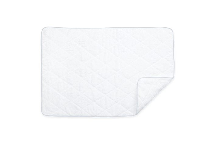 White/Light Blue / Quilted Tub Mat: 24" W x 36" L
