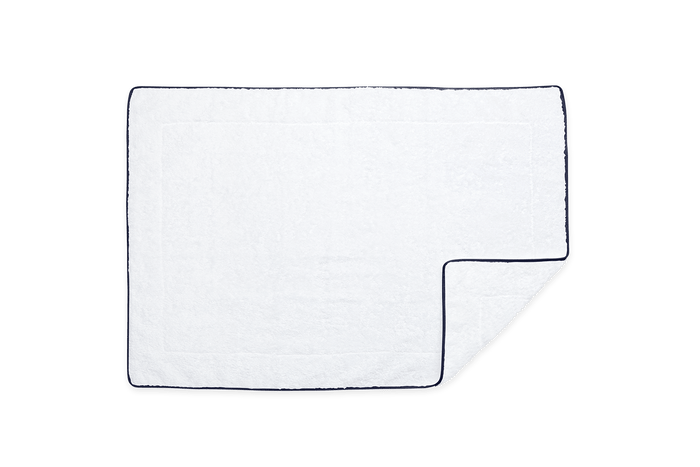 White/Navy / Tub Mat: 24" W x 36" L