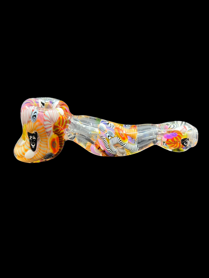 Premium Hand-Blown Chaos Hammer Pipe with Unique Swirl Patterns