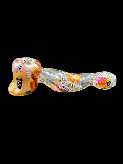 Premium Hand-Blown Chaos Hammer Pipe with Unique Swirl Patterns