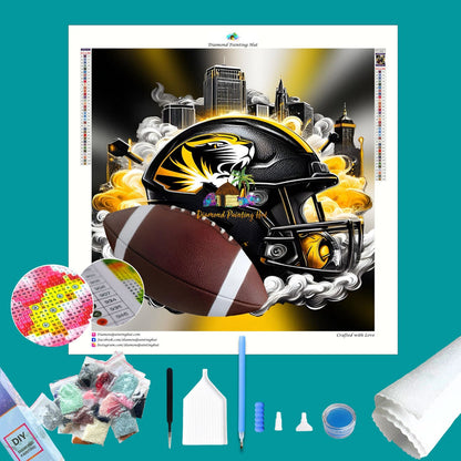 Missouri Football Helmet Diamond Painting