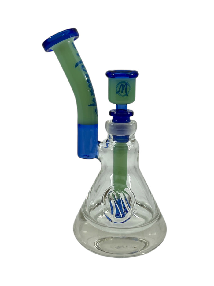 7" Heavyweight Glass Bubbler by Monark – Compact & Portable for On-the-Go Sessions.