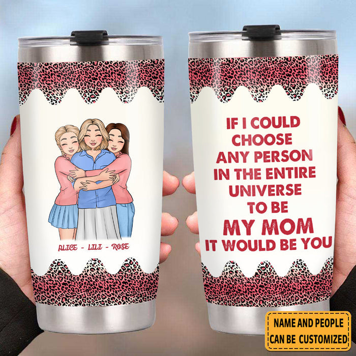 Mother And Daughter Linked Together - Gift for Mom And Grandma - Personalized Custom Tumbler Mother's Day Gift