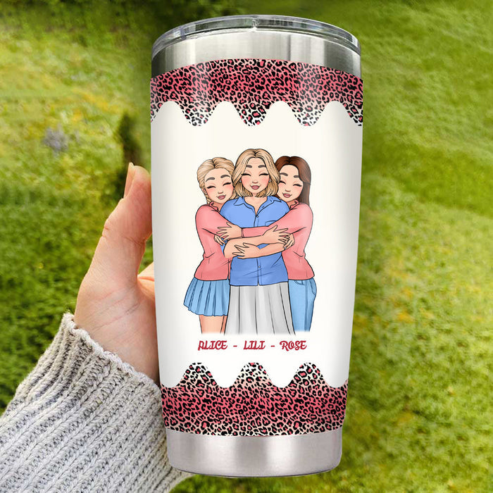 Mother And Daughter Linked Together - Gift for Mom And Grandma - Personalized Custom Tumbler Mother's Day Gift