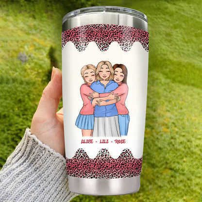 Mother And Daughter Linked Together - Gift for Mom And Grandma - Personalized Custom Tumbler Mother's Day Gift