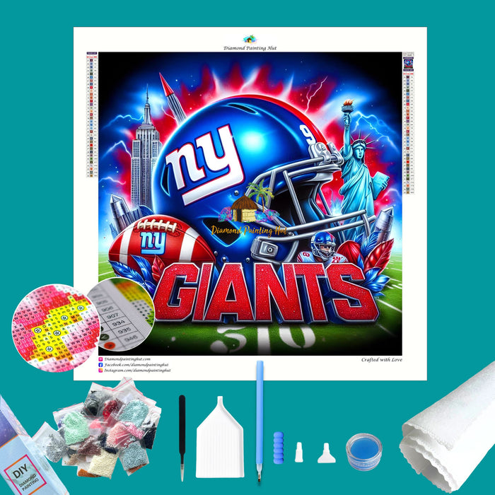 New York Giants NFL Helmet Diamond Painting