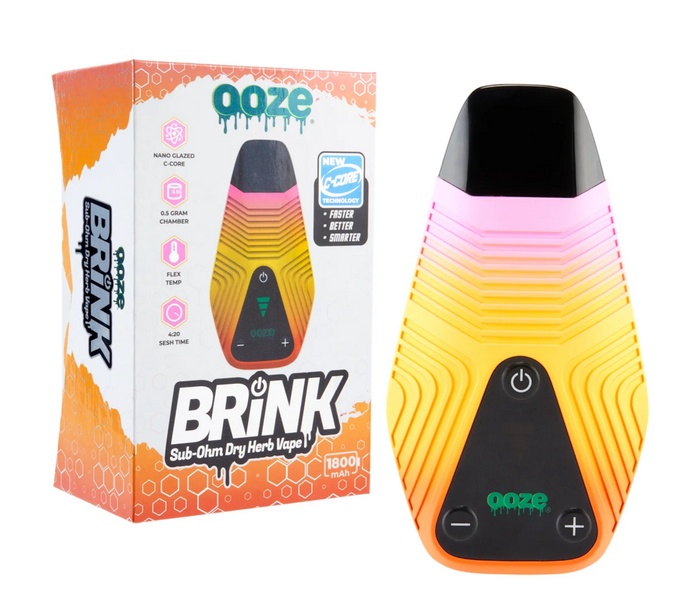 Ooze Brink Dry Herb Vape – advanced Nano-Glazed ceramic technology for even heat distribution and flavorful vapor.