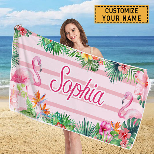 Personalized Beach Towel Personalized Name Bath Towel Custom Pool Towel Beach Towel Summer