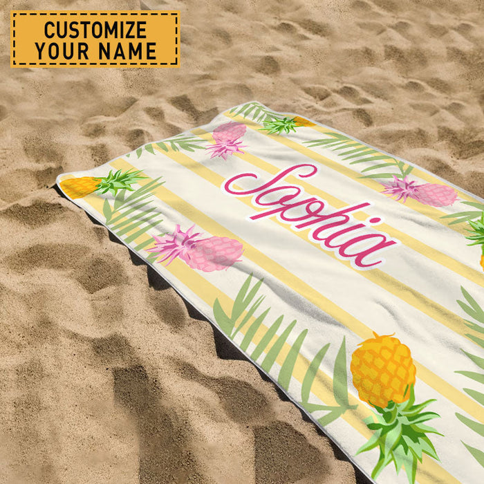 Personalized Beach Towel Personalized Name Bath Towel Custom Pool Towel Beach Towel Summer