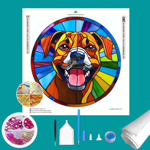 Pitbull Crystal Diamond Painting-Diamond Painting Hut