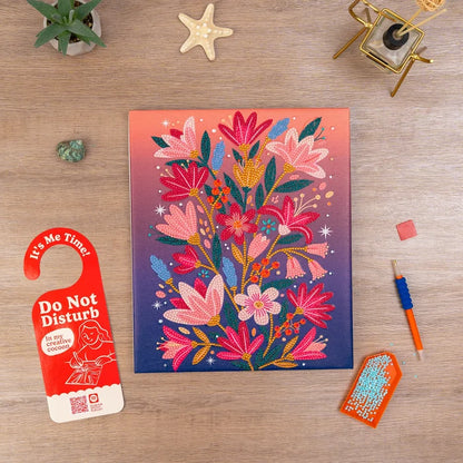 PixelPop Diamond Art Canvas Kit | Twilight Petals