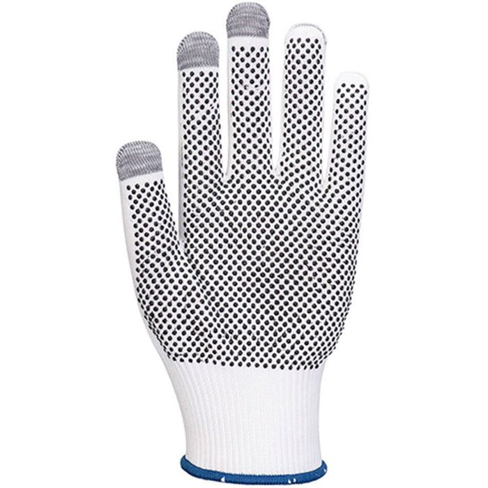 Portwest A118 PVC Dotted Touchscreen Glove Multipack (Pack 12)