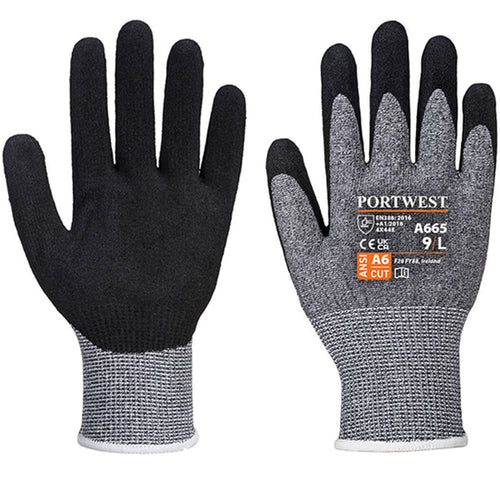 Portwest A665 Cut E Nitrile Glove with Flexible Nitrile Coating 13g