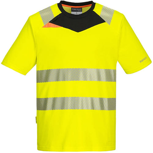 Portwest DX413 DX4 Yellow Stretch Hi Vis T-Shirt