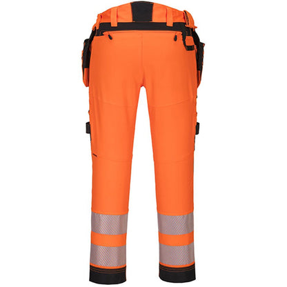 Portwest DX442 DX4 Orange/Black Stretch Hi Vis Detachable Holster Pocket Trouser