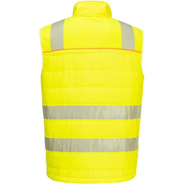 Portwest DX479 DX4 Yellow Mesh Lined Padded Hi Vis Softshell Bodywarmer
