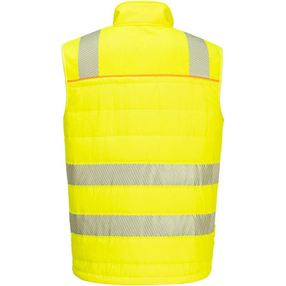 Portwest DX479 DX4 Yellow Mesh Lined Padded Hi Vis Softshell Bodywarmer