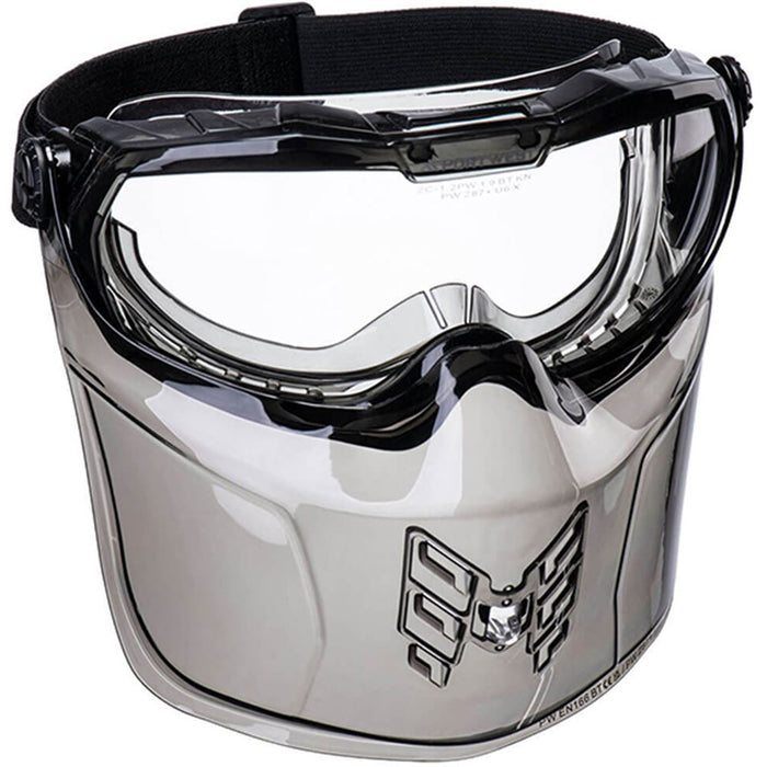 Portwest PS22 Clear Ultra Safe Faceshield Goggle - Anti Mist & Anti Scratch Lens