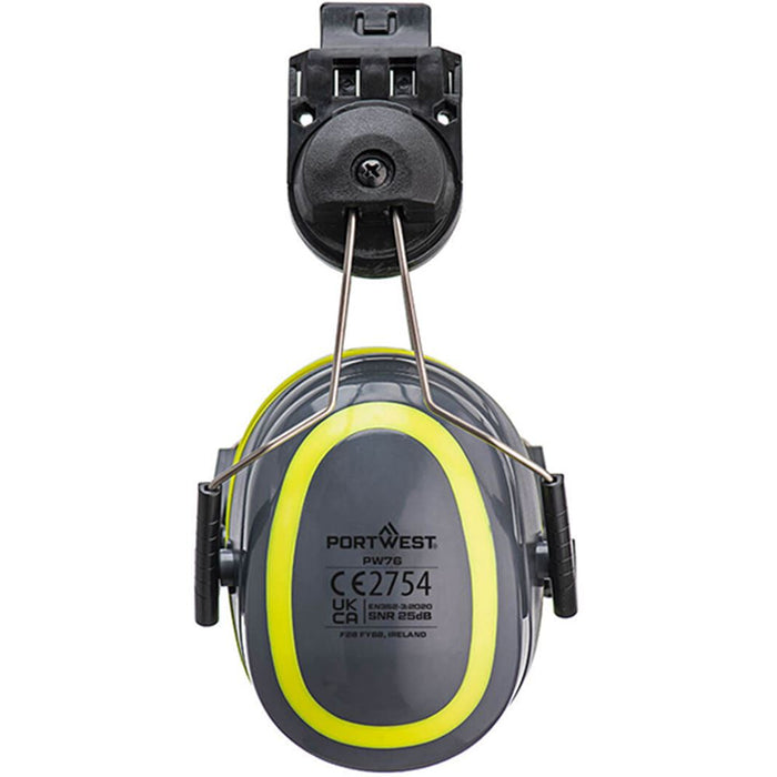 Portwest PW76 HV Extreme Clip On Ear Defenders Medium - SNR 25dB