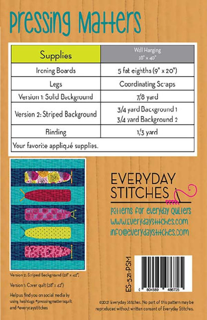 Pressing Matters Quilt Pattern