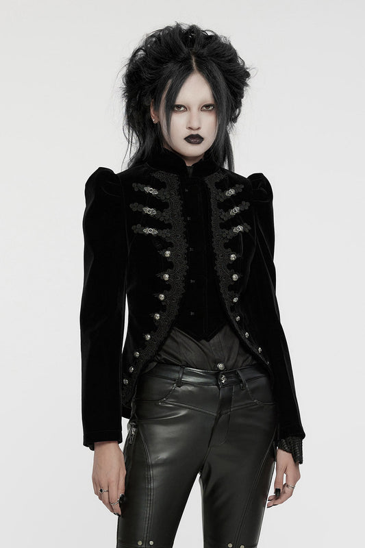 Antoinette Black Velvet Victorian Coat