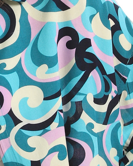 Ravin Women's Psychedelic Print Oversized Button-Down Shirt - 97213