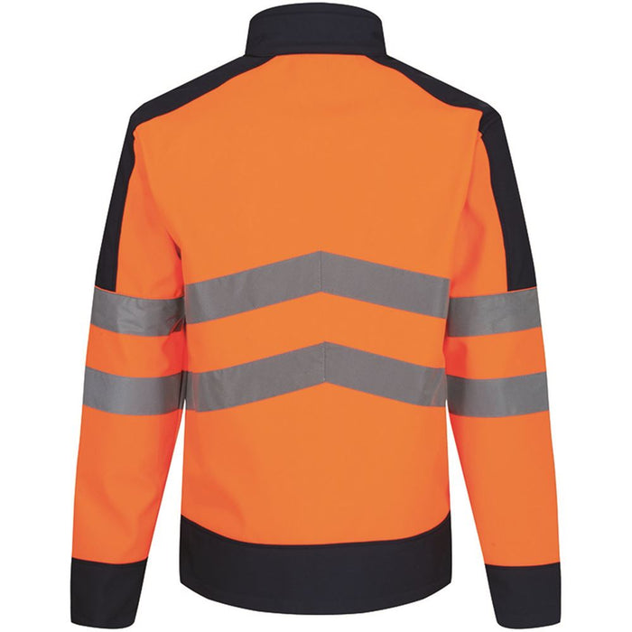 Regatta TRA625 Pro Orange/Navy Two Tone Hi Vis Softshell Jacket (3L)