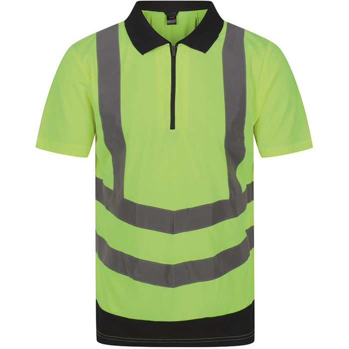 Regatta TRS189 Pro Yellow/Navy Two Tone Hi Vis Polo Shirt