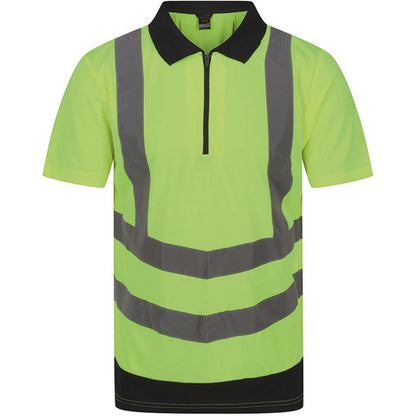 Regatta TRS189 Pro Yellow/Navy Two Tone Hi Vis Polo Shirt