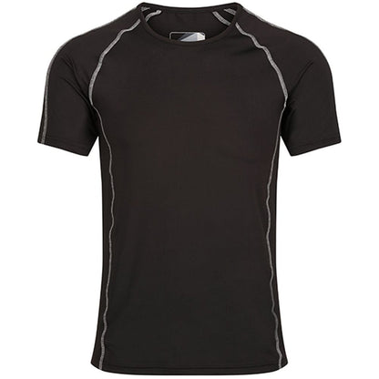 Regatta TRS227 Pro Black Short Sleeve Base Layer Top 180g