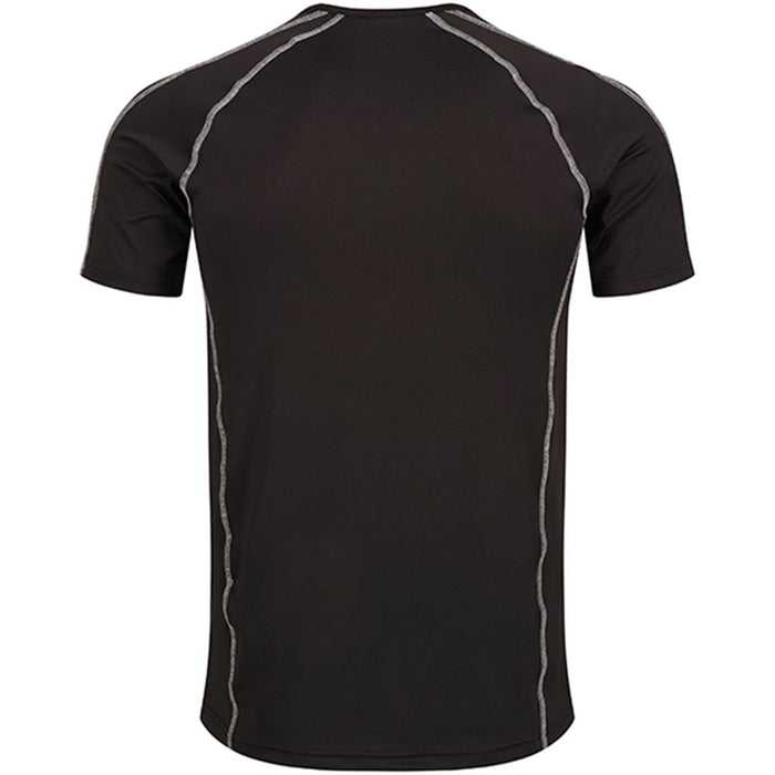 Regatta TRS227 Pro Black Short Sleeve Base Layer Top 180g