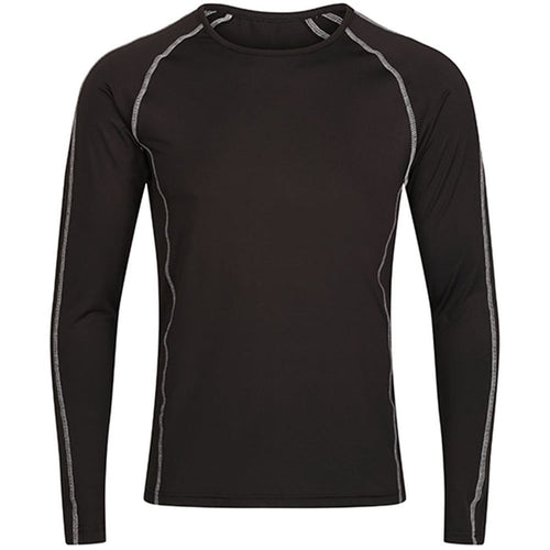 Regatta TRS228 Pro Black Long Sleeve Base Layer Top 180g