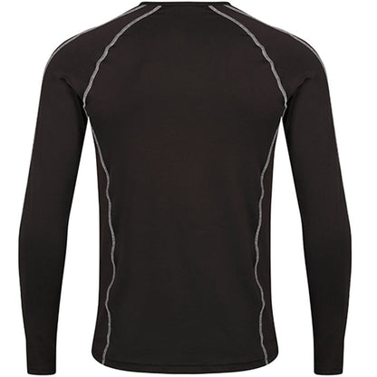 Regatta TRS228 Pro Black Long Sleeve Base Layer Top 180g