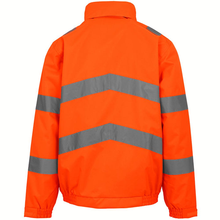 Regatta TRW457 Pro Contract Dover Orange Waterproof Padded Fleece Lined Hi Vis Jacket