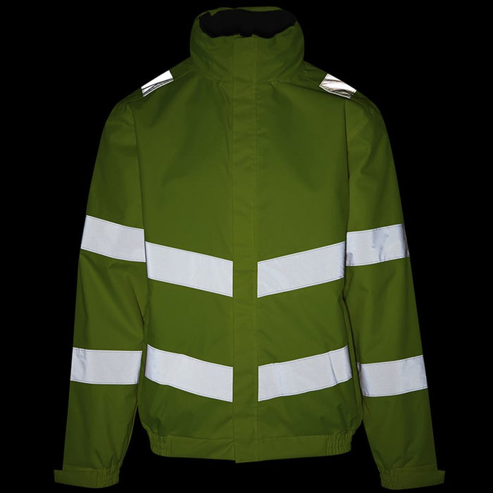 Regatta TRW457 Pro Contract Dover Yellow Waterproof Padded Fleece Lined Hi Vis Jacket