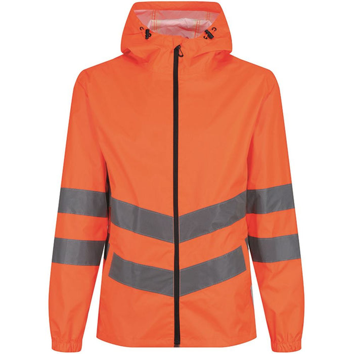 Regatta TRW497 Pro Orange Hi Vis Waterproof Packaway Jacket