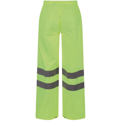 Regatta TRW498 Pro Yellow Hi Vis Waterproof Breathable Packaway Trouser