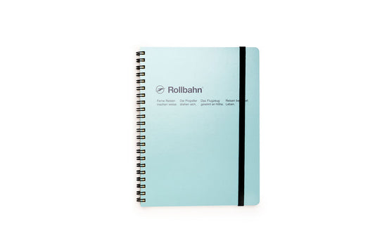Rollbahn A5 Spiral Notebook - Grid: Sky Blue