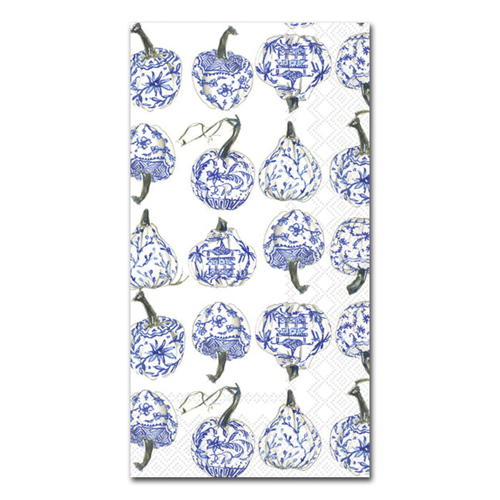 Royal Pumpkins Blue Paper Guest Towels - Buffet Napkins