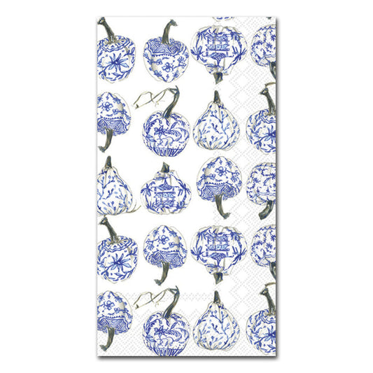 Royal Pumpkins Blue Paper Guest Towels - Buffet Napkins