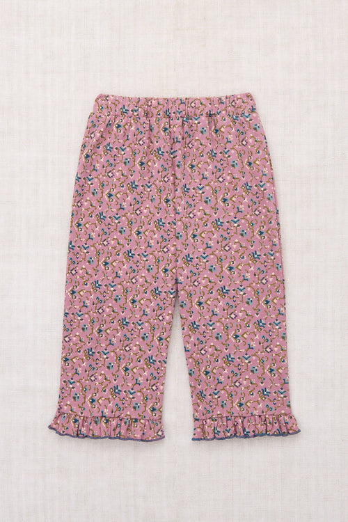 Ruffle Pedal Pusher in Antique Rose Millefleurs