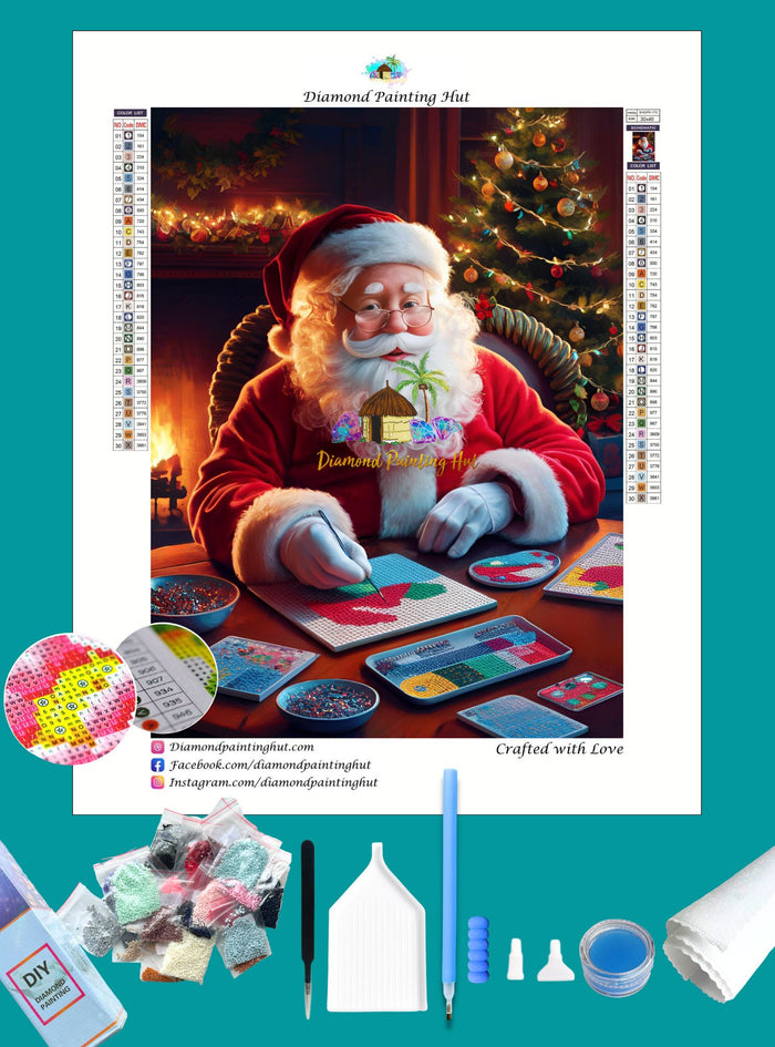 Santa with a Child Diamond Painting