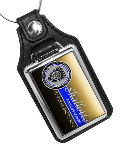 Shalotte North Carolina Police Department To Protect And To Serve Faux Leather Key Ring