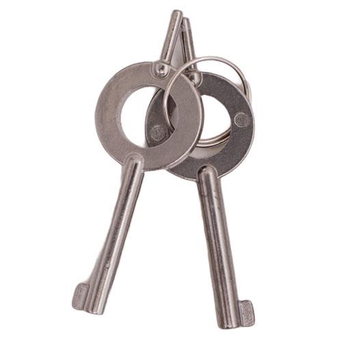 Silver Hinged Solid Steel Handcuffs - AnyTime Blades